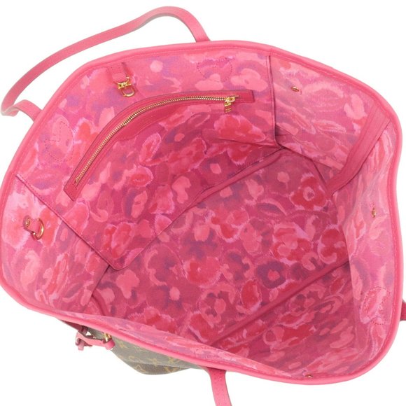 Neverfull MM Ikat Flower Monogram Canvas Shoulder Bag - Picture 8 of 10